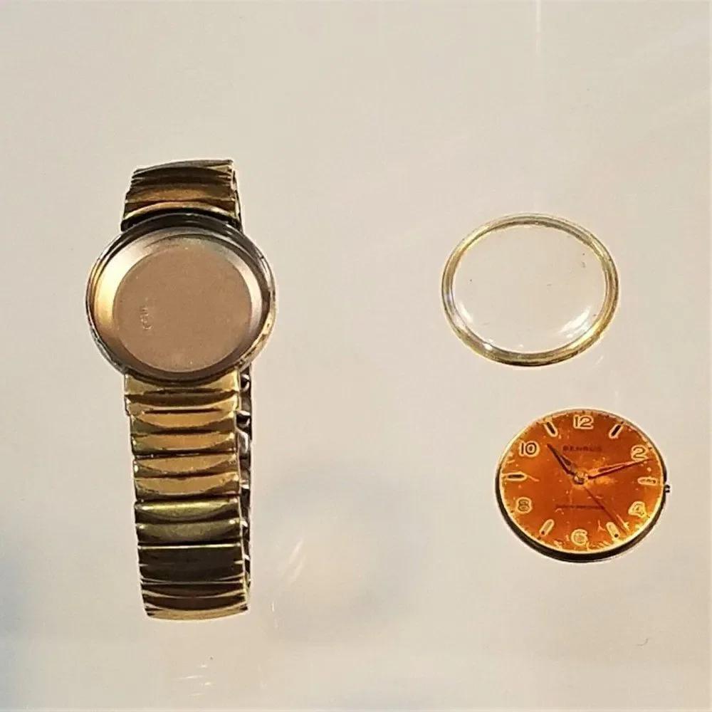 Benrus Swiss DR 23 AXZ Pat 2446603 Watch 17 Jewel 10K RGP For Restoration Parts